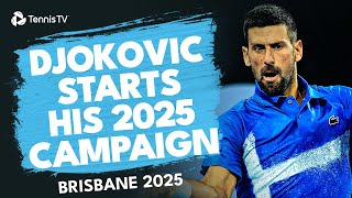 Novak Djokovic Starts His Singles Campaign vs Rinky Hijikata | Brisbane 2025 Highlights