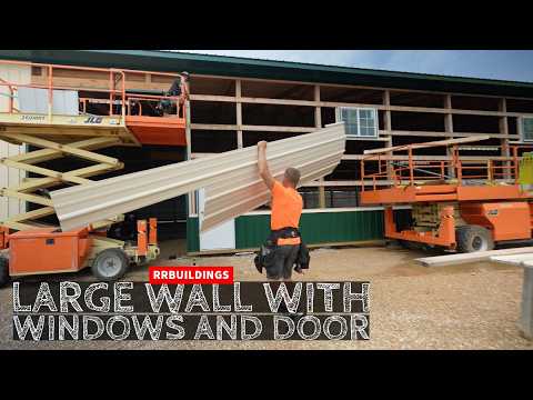 Large Wall Install with Windows and Doors on the BIGGEST Building