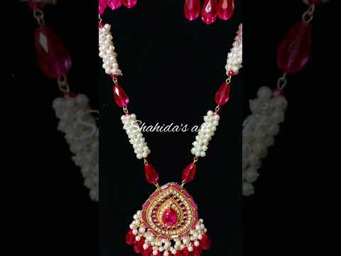 handmade kundan mala set || shahida's art #ytshorts