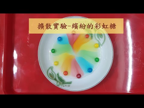 擴散實驗-繽紛的彩虹糖｜彩虹糖實驗｜密度實驗｜親子實驗