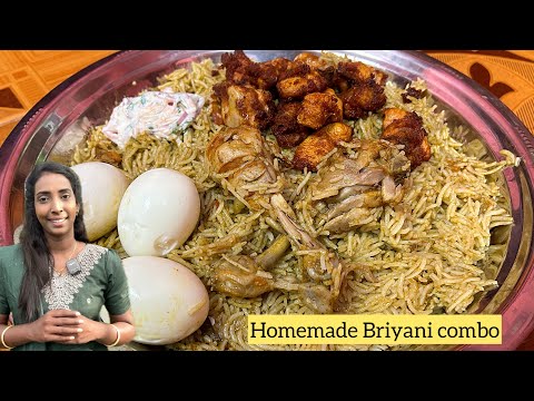 Christmas Special Combo💥Green Briyani-Chicken65-Boiled Egg-Onion Raitha || Samfamily