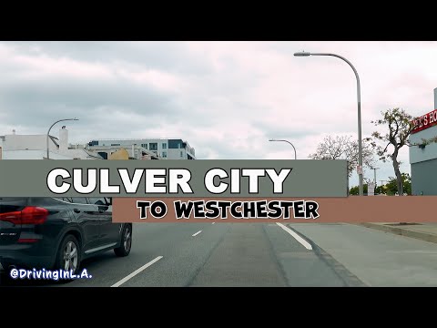 CULVER CITY TO WESTCHESTER - STREETS OF L.A. 4K UHD #rainyday