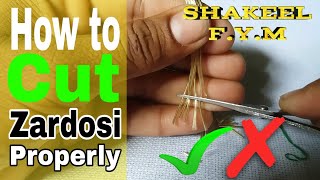 How to Cut Zardosi | Hand Embroidery | Zardosi work