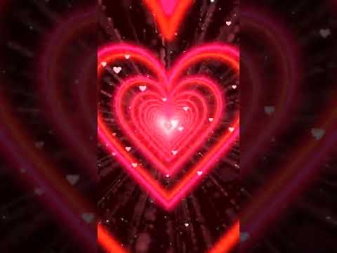 neon light love ❤️Red Heart Tunnel | Animated Background | Wallpaper Heart | Neon Heart Tunnel