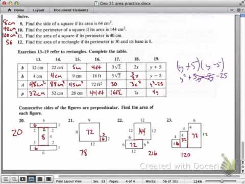 area of parallelograms and triangles concept guide