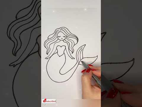 How to Draw a Simple Mermaid 🧜‍♀️🎨🖌️