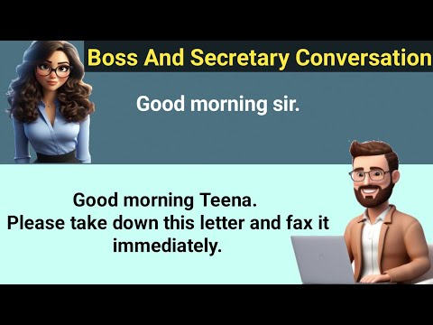 Boss And Secretary Conversation - Improve Your English Speaking Skills.