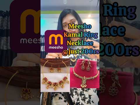 Meesho Kamal Ring Necklace✨ #meesho #shorts #bangles #traditional #jewellery #diy #vlog