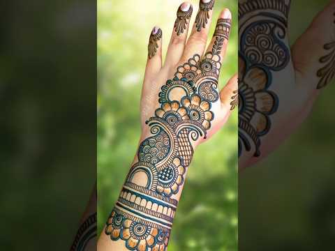 Easy mahendi design for front hand #mahendi #easymehndi #teej #shorts #viral #sawan