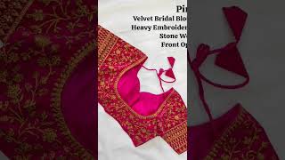 Velvet readymade blouses/ bridal designer blouses #velvet  #weddingblouses #designercollectionss