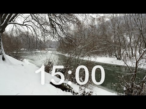 Embrace Winter's Silence: 15 Minute Timer Surrounded by Soothing Snow