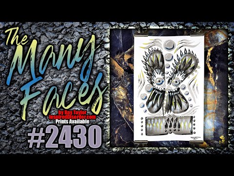 #2430 The Many Faces 2024 Collection: Ink Painting Process Timelapse with Ray Taylor