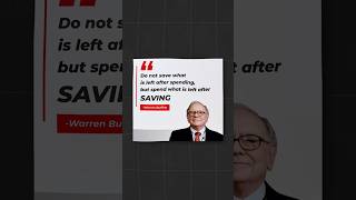 Right Approach to Save Your Money #savingmoney #savingstips #warrenbuffet