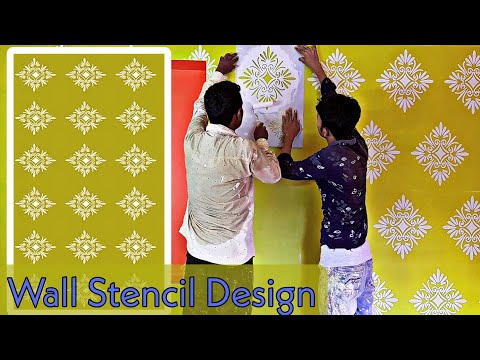 Wall Painting Stencils Designs for Bedroom | Wall Decoration (DIY)