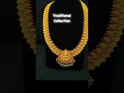 Traditional gold Long hara collections #trending #wedding #latest #viralshort #newdesign2024 #shere