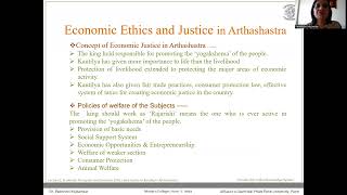 Economic Principles and Economic Ethics and Justice in Kautilya's 'Arthashastra'