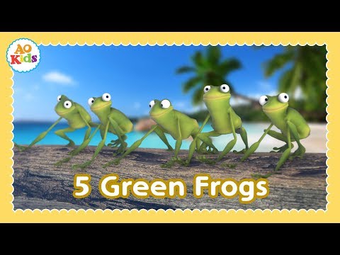 Five Green Frogs | Original Kid's Song