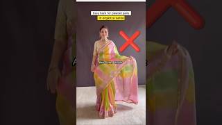 #how to #drape a saree perfectly || Easy Hack For Pleated Pallu In Organza #Saree