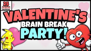 Valentine's Brain Break Party | Chase & Freeze Dance | Just Dance | GoNoodle Inspired