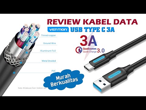 Review Kabel Data/Charger VENTION USB Type C 3A 0.5m - Kabel Charger Murah Berkualitas