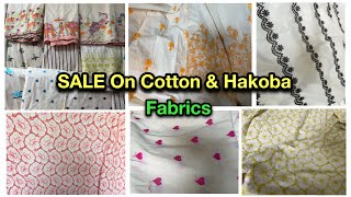 HEAVY SALE On Cotton & Hakoba Fabrics | Shop 173-174 | Katran Market |  Shwetadhiraj