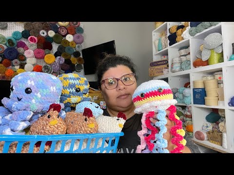 Look what I crochet this week/lot to show amigurumis crochet bags & more #crochet #amigurumi #yarn