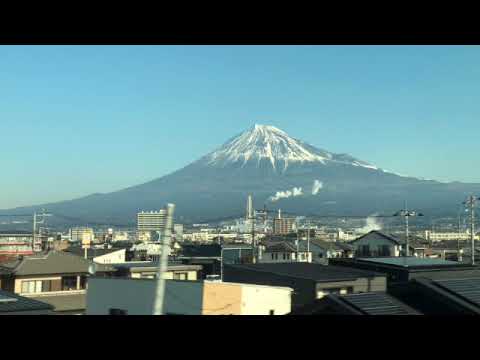 （車窓からの富士山）