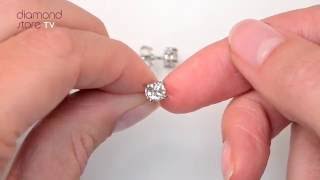 White Gold 1ct Classic Diamond Stud Earrings - FG23