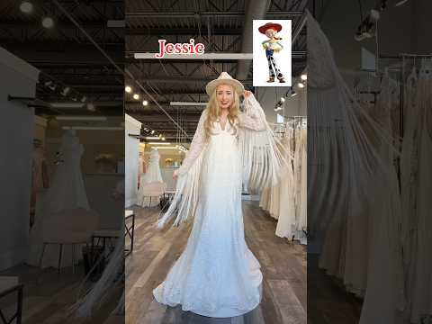 Wedding dresses inspired by Pixar characters🩵 #weddingdress #pixar