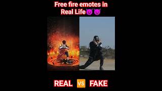 Free fire all emotes 🆚 All Real Life emotes👿👿 || free fire trend status💥.