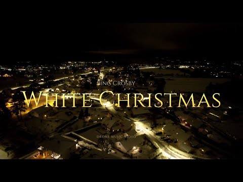 Bing Crosby - White Christmas (Lyric Drone Music Video)