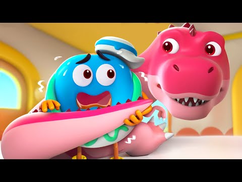 The Dino Is Coming | Yummy Foods Family Collection | Kids Cartoon | BabyBus TV