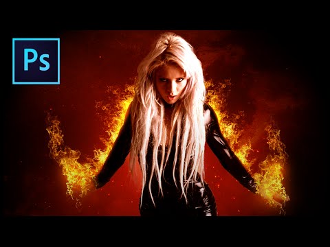 Fiery Portrait ⋆ Photoshop Manipulation Tutorial