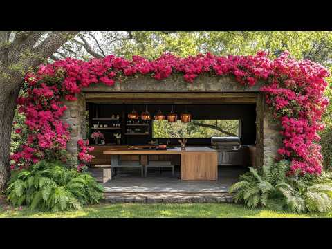 We Built the Perfect Rustic Outdoor Kitchen Pergola—See How Plants Changed It!