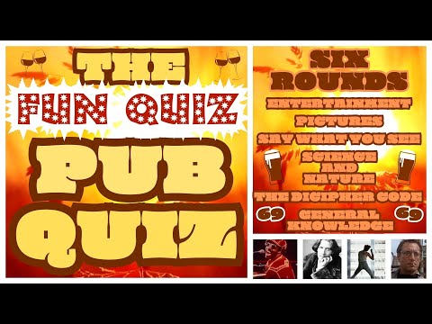 Pub Quiz No69 - 6 Different Rounds - 38 Questions & Answers - 64 Points to Win. trivia/quiz Fun Quiz