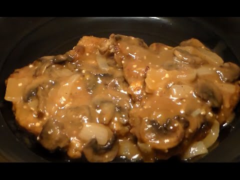 SMOTHERED Fried Pork Chops With Mushrooms & Onions: How To Make Fried Pork Chops And Gravy