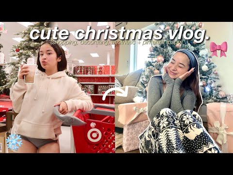 CUTE CHRISTMAS VLOG: decorating my first apartment, baking, shopping, my wishlist, holiday drinks ❄️