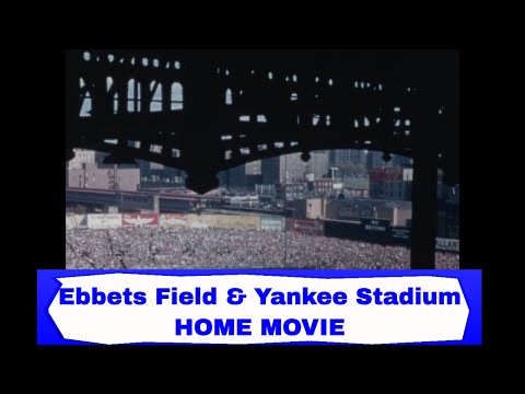 1955 HOME MOVIE  EBBETS FIELD  / YANKEE STADIUM  BROOKLYN DODGERS & YANKEES GAMES  GG12785