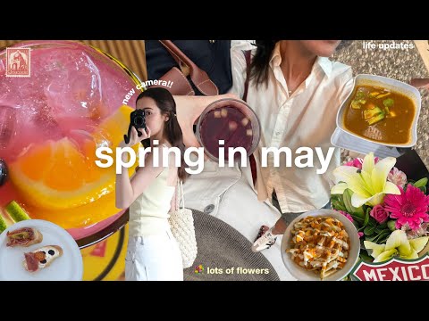 spring in may 💐 | getting canon g7x mark ii, eating out, outfits, lots of flowers, fam timee