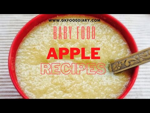 4 Apple Recipes for Babies/ 4-8 months baby food/ 6 Months baby food/  Puree, Halwa, kheer, Porridge