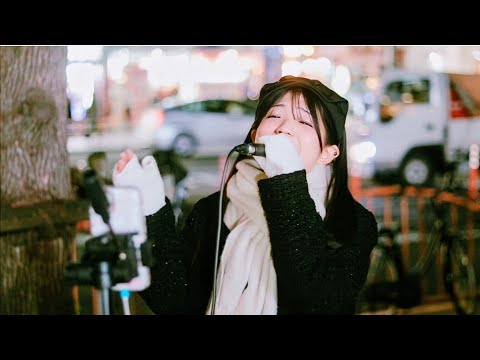 オリジナル「Half moon」ニイサヤカ 路上ライブ 上野