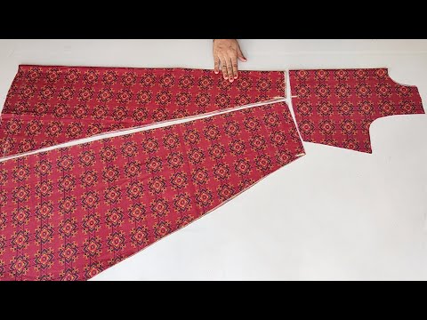 Flared A Line Kurti Cutting and Stitching | Kurti Cutting and Stitching