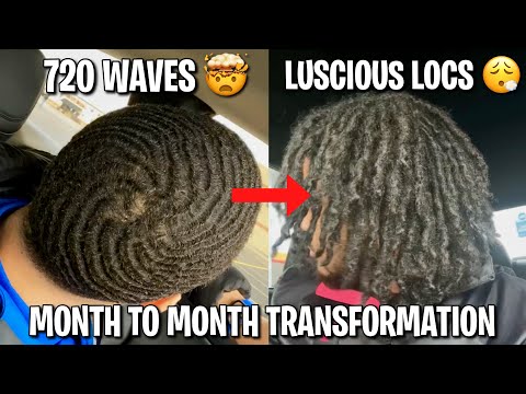 MY LOC JOURNEY 🔥 720 WAVES TO LOCS 🤯 MONTH TO MONTH LOC JOURNEY 👀