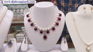 Charminar Pearls Shopping | 100% Pure Pearls | Real Pearls Jewellery Set Pearls Choker Neck Set