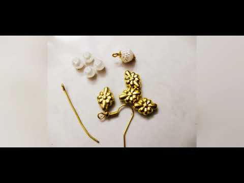 HOW TO MAKE PEARL HANGING EARRINGS AT HOME//DIY//HANDMADE JEWELERY//@HooriyaStyle