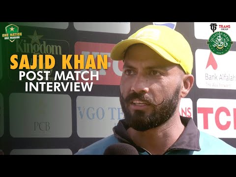 Sajid Khan Post Match Interview | Sialkot vs Peshawar | Day 4 | Quaid-e-Azam Trophy Final | PCB