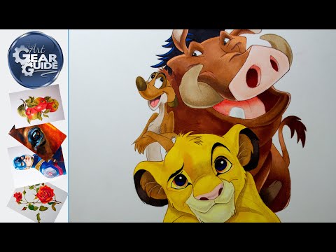 Lion King Art With OLO Markers, Simba, Pumbaa and Timon