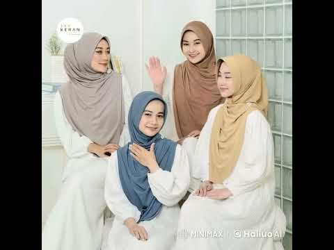 Kerudung bergo instan malay dengan bahan jersey