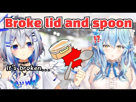 Lamy’s Reaction to Kanata Destroying the Lid and Spoon Just by Eating Normally[Hololive/Eng+JpSub]