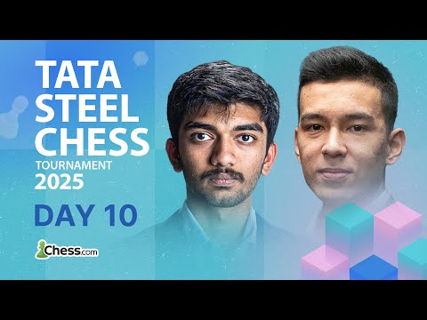 Tata Steel Wijk Aan Zee 2025 | Nodirbek & Fedoseev Chase Gukesh's Lead! Rd 10